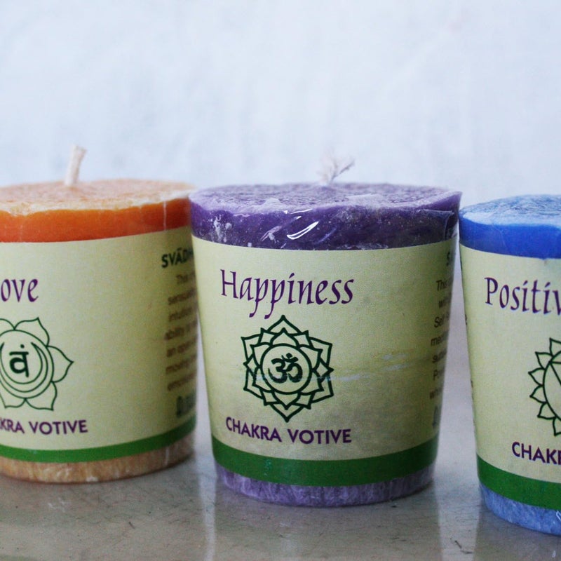 Aloha Bay Premium Scented Hand Made Chakra Energy Candle | Votive 12-pack | Happiness, Sahasrara| Yoga, Prayer & Meditation Candle | Long Burn |Essential Oils Patchouli, Labdanum, Frankincense | Aloha Bay - Image 3